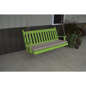 Yellow Pine Traditional English Style Porch Swing - The Charming Bench Company