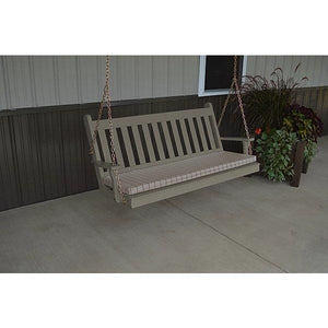 Yellow Pine Traditional English Style Porch Swing - The Charming Bench Company
