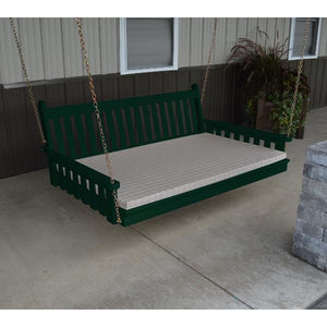 Yellow Pine 75" Twin Mattress Traditional English Swingbed - The Charming Bench Company
