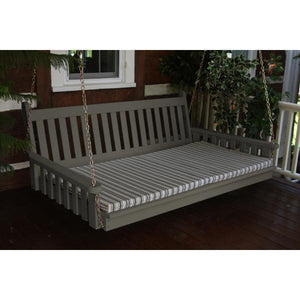 Yellow Pine 75" Twin Mattress Traditional English Swingbed - The Charming Bench Company