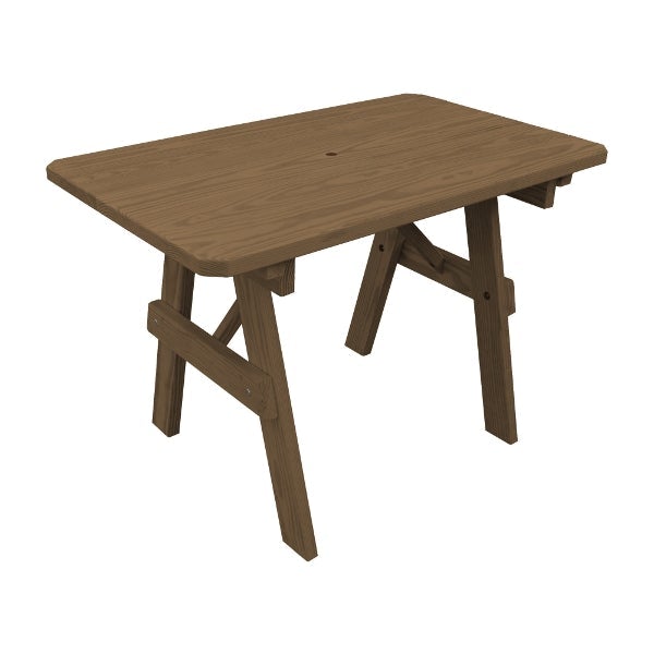 Yellow Pine Traditional Table Only – Size 4ft and 5ft Outdoor Table