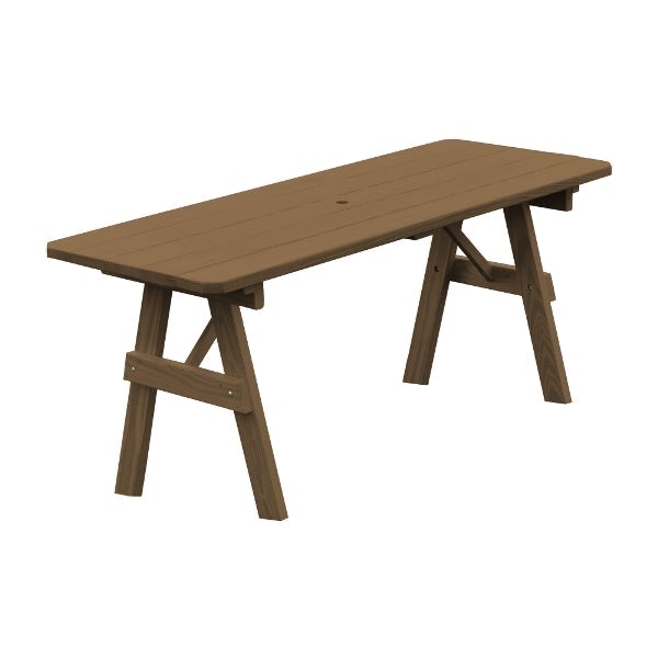 Yellow Pine Traditional Table Only – Size 6ft and 8ft Outdoor Table