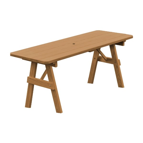 Yellow Pine Traditional Table Only – Size 6ft and 8ft Outdoor Table