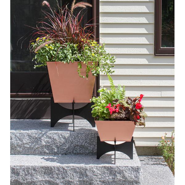 Zaha Planters with Copper Plated Boxes Plated Boxes